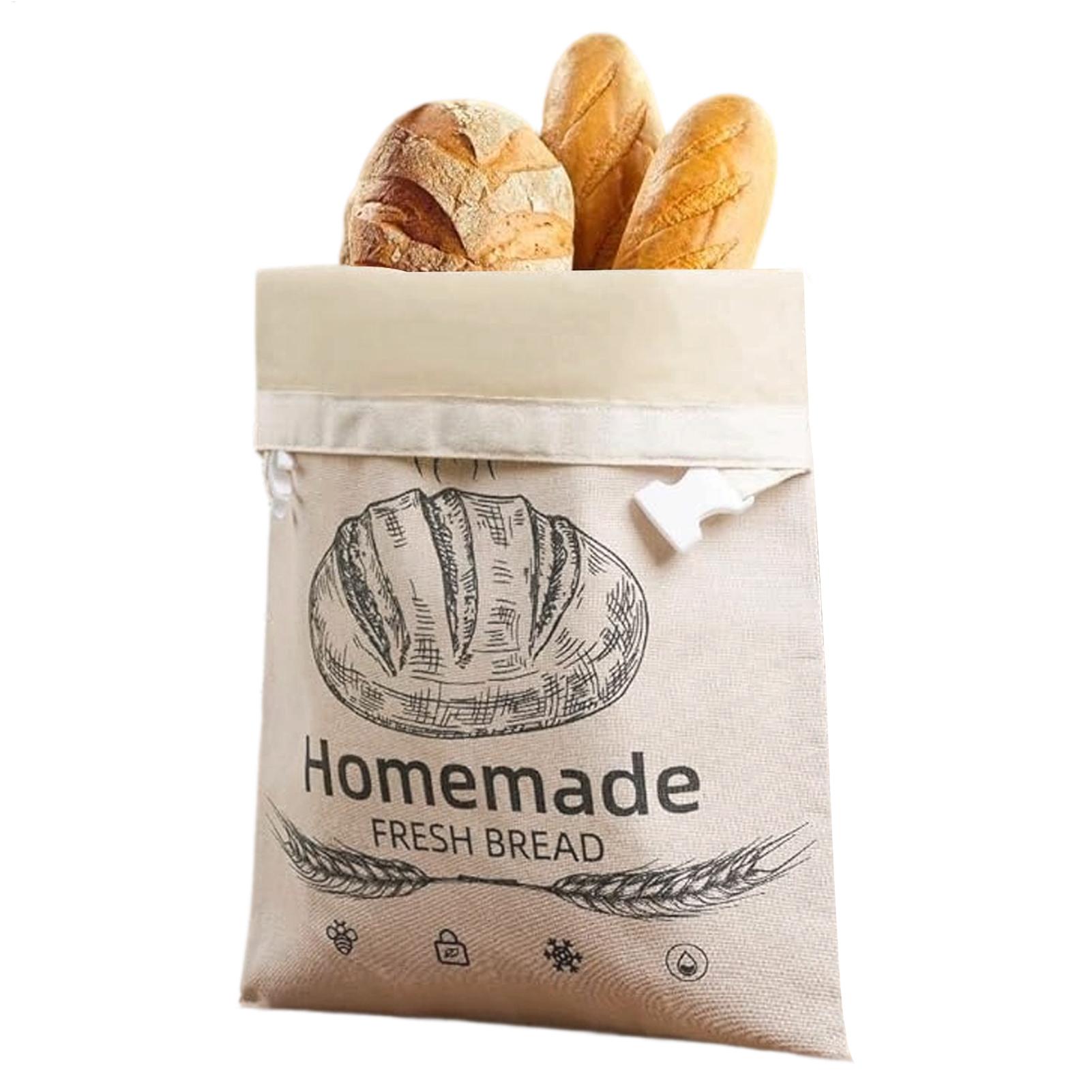 Food Storage Reusable Bags - حقيبة خبز من الكتان قابلة لإعادة