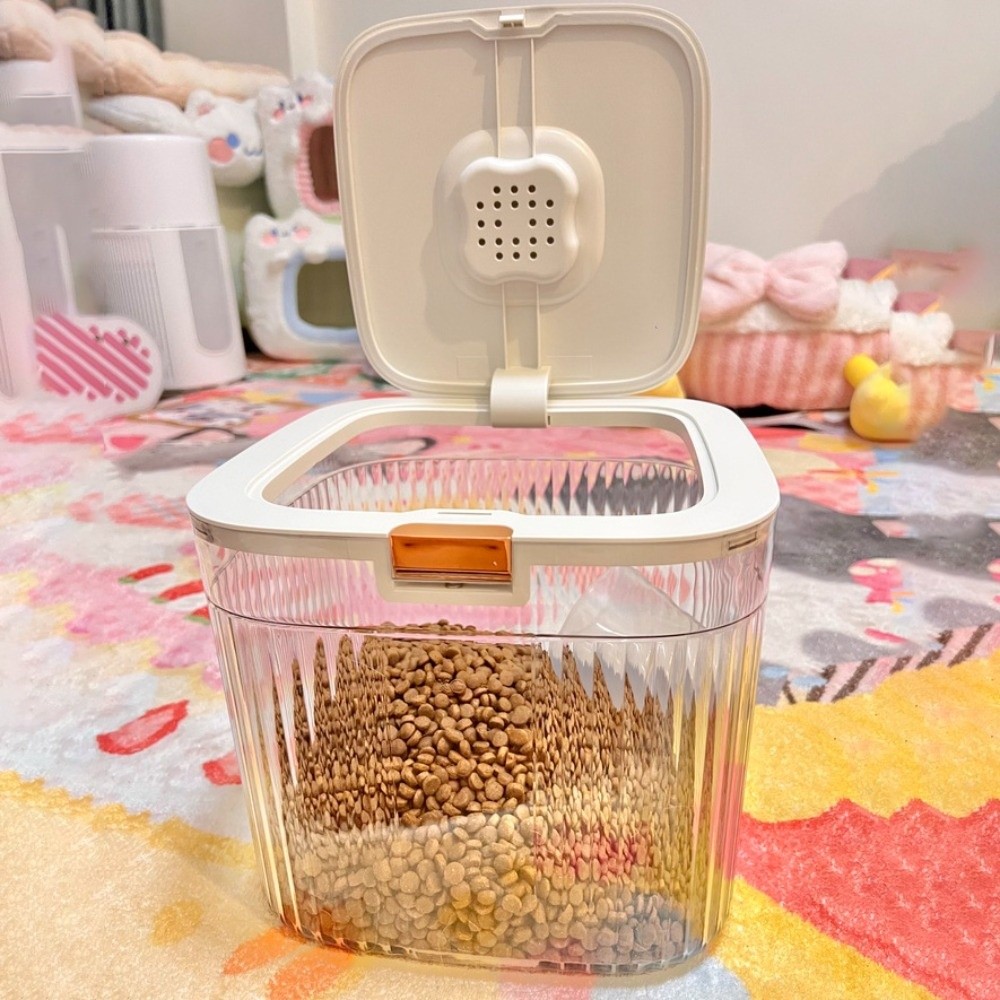 Food Storage Pet - حاوية تخزين طعام الحيوانات الأليفة بغطاء