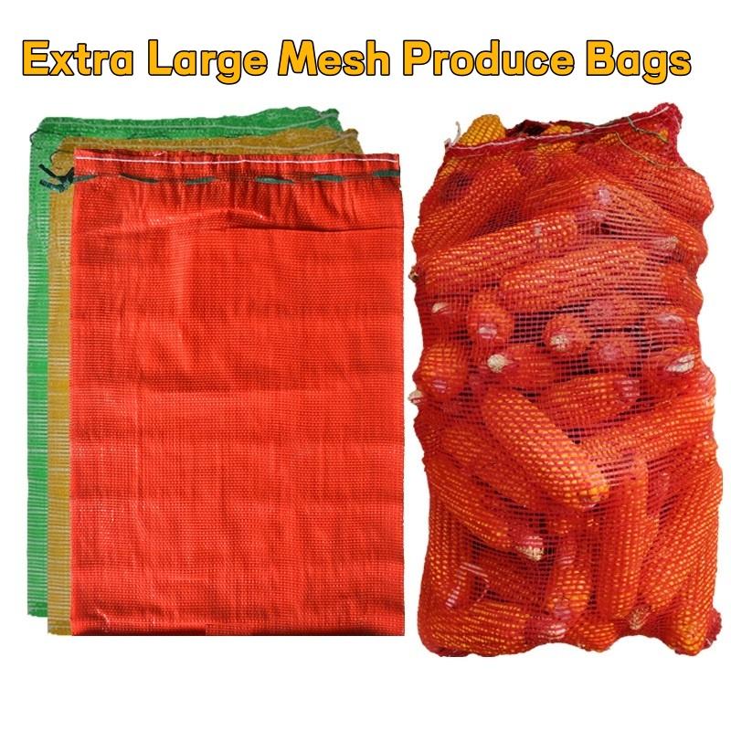 Produce Bag Reusable Mesh - أكياس تخزين شبكية كبيرة الحجم قابلة