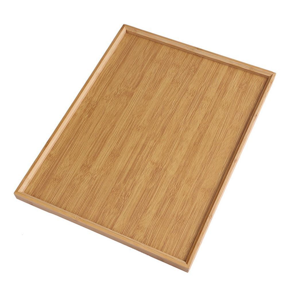 Food Storage Table - صينية ديكور من الخيزران الطبيعي، صينية
