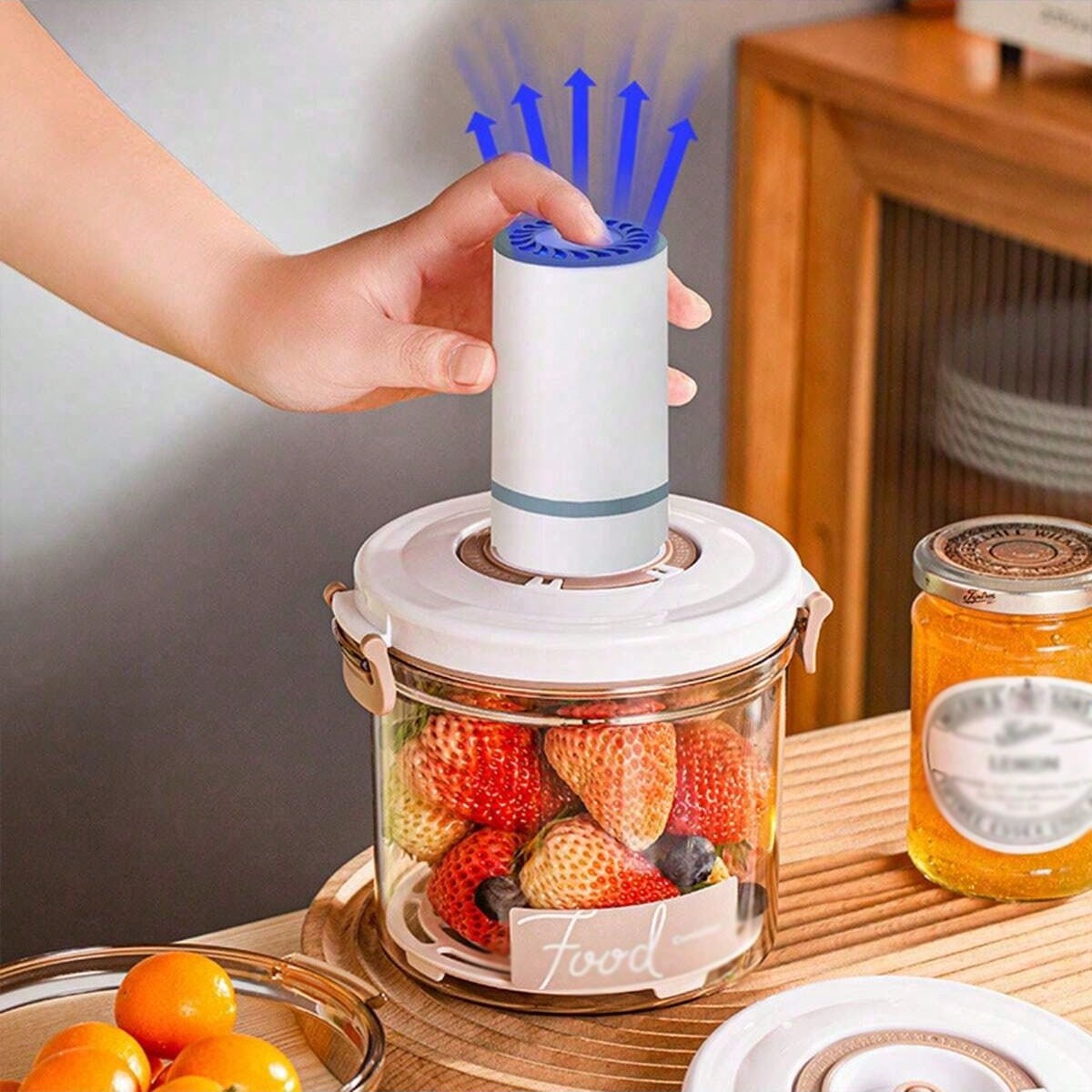 Food Storage Vacuum - حاوية طعام محكمة الإغلاق بالتفريغ للمطبخ،