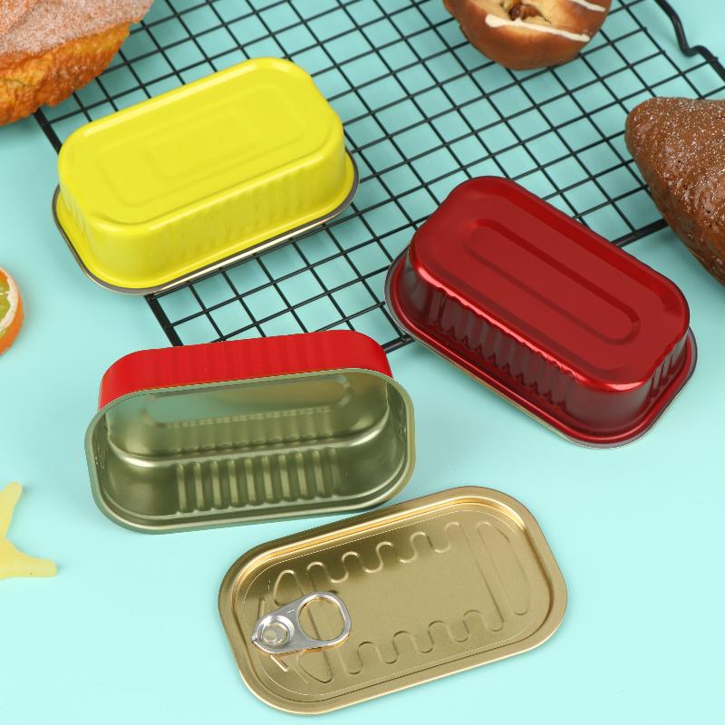 Food Storage Metal Box - علبتان معدنيتان مستطيلتان صغيرة محكمة الإغلاق