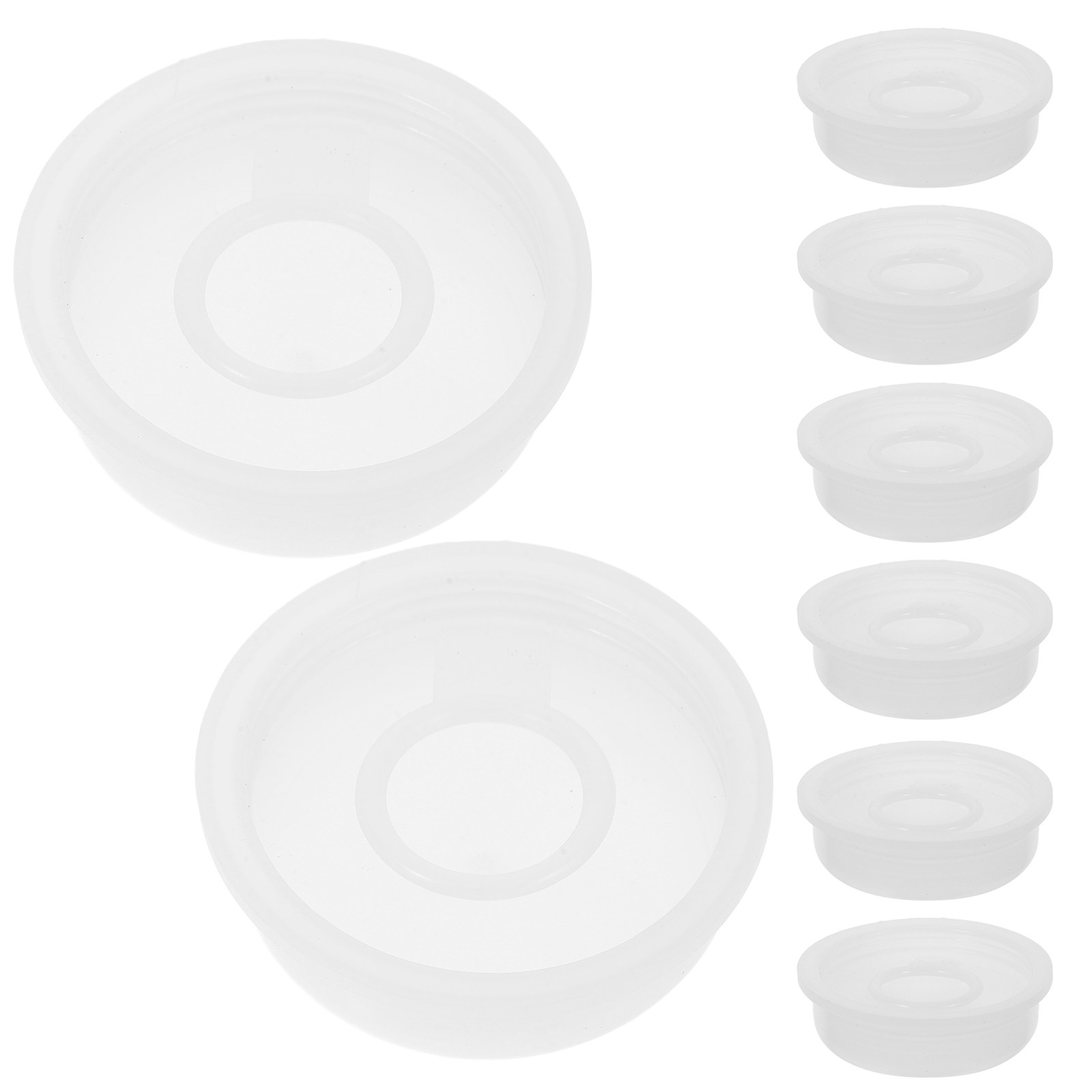 Food Storage Pet - 10 قطع أغطية بلاستيكية لدلاء المواد