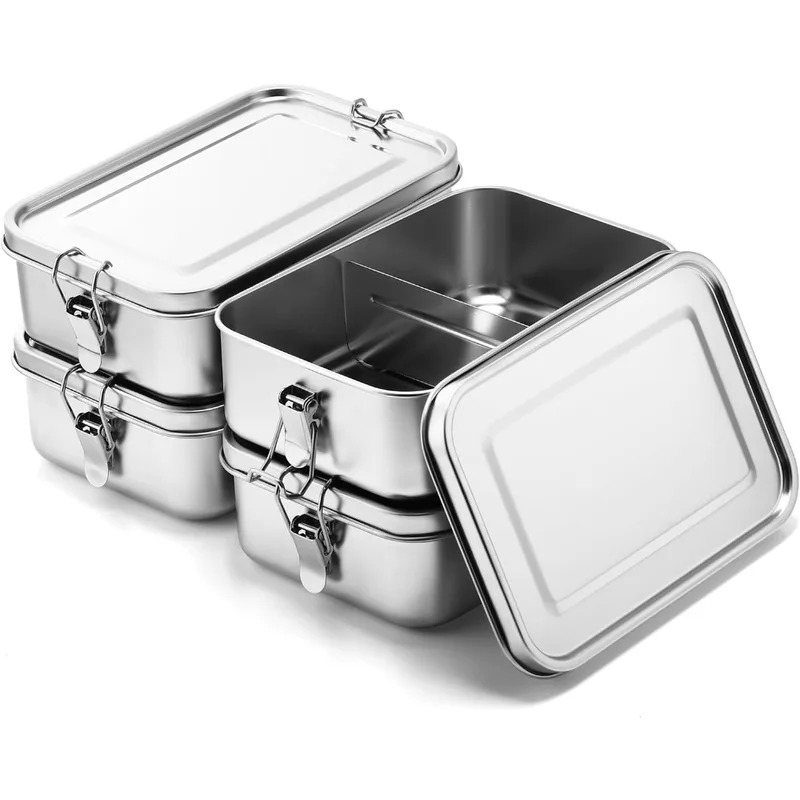 Food Storage Metal Box - علبة طعام من الفولاذ المقاوم للصدأ