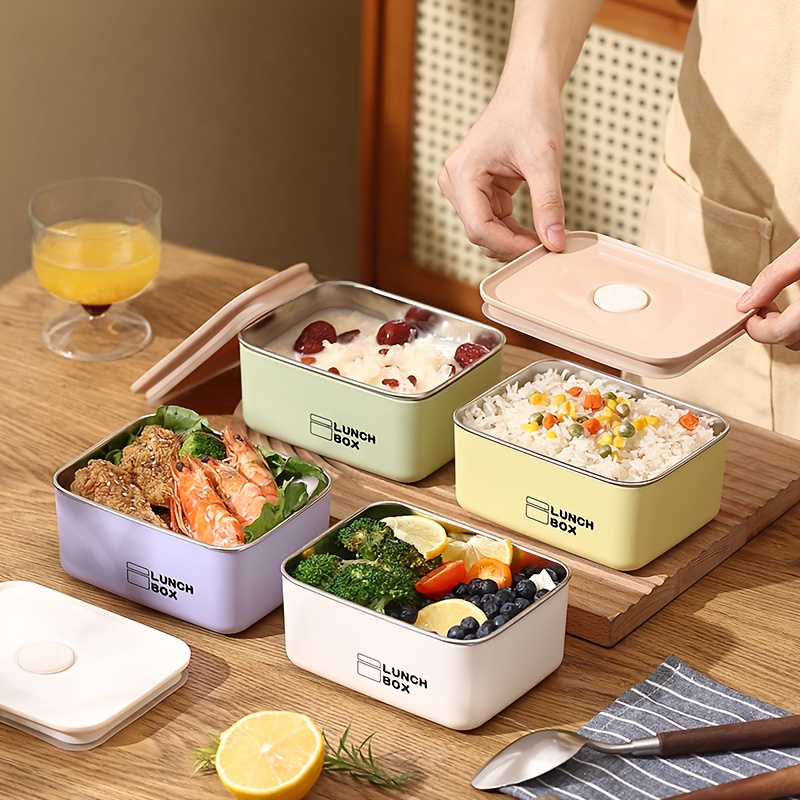 Food Storage In Stainless Steel - مجموعة حاويات تخزين الطعام المقاومة للتسرب