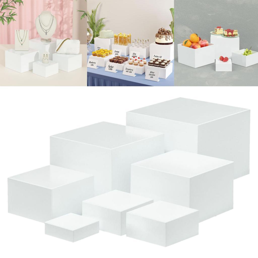 Food Storage Table - 7 قطع الاكريليك مكعب صندوق عرض