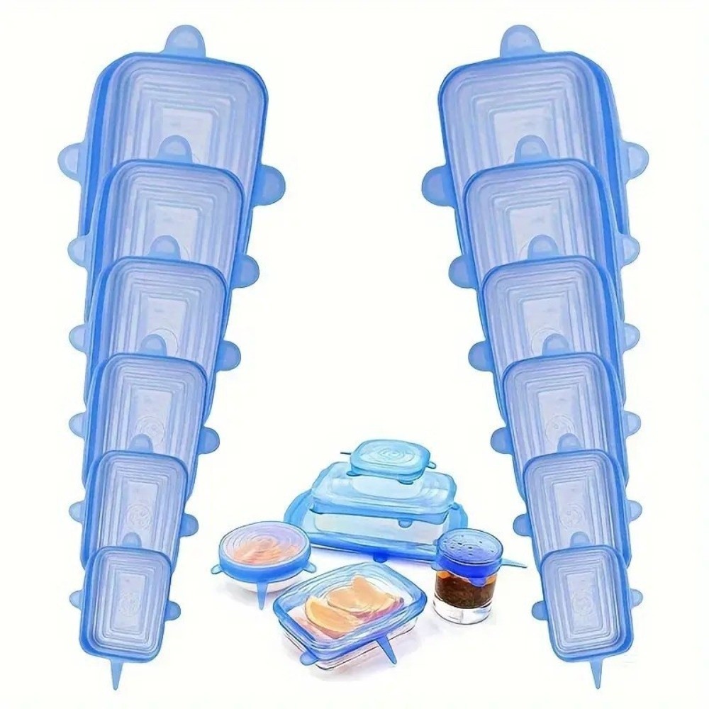 Silicone Stretch Lid - 6 قطع جديدة من أغطية السيليكون