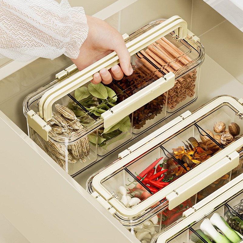 Food Storage Metal Box - صندوق تخزين توابل محمول، علبة مواد