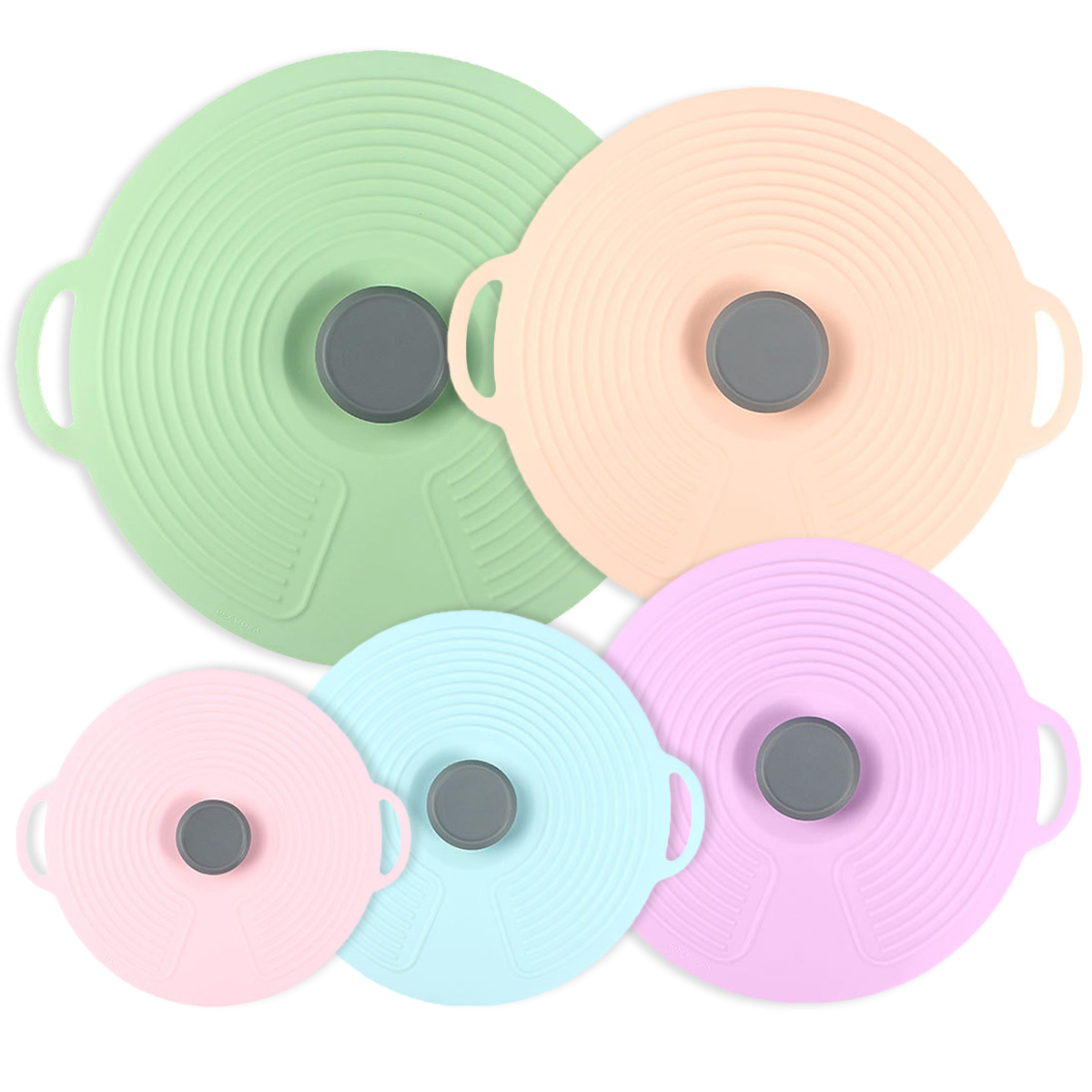 Silicone Stretch Lid - أغطية سيليكون من Leeseph للوعاء، أغطية