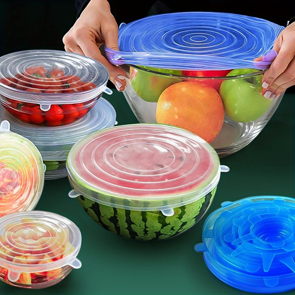 Silicone Stretch Lid - 6 قطع أغطية سيليكون قابلة لإعادة