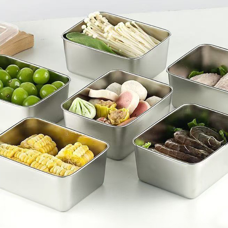 Food Storage Metal Box - مجموعة من 6 حاويات تخزين طعام