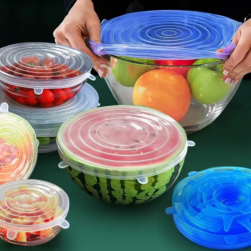 6 قطعة قابلة لإعادة الاستخدام  - مراجعة Silicone Stretch Lid وسعره