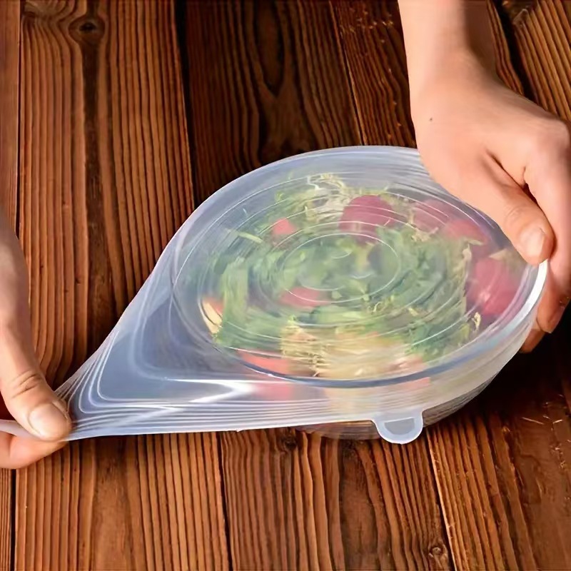 6 قطعة قابلة لإعادة الاستخدام  - مراجعة Silicone Stretch Lid وسعره