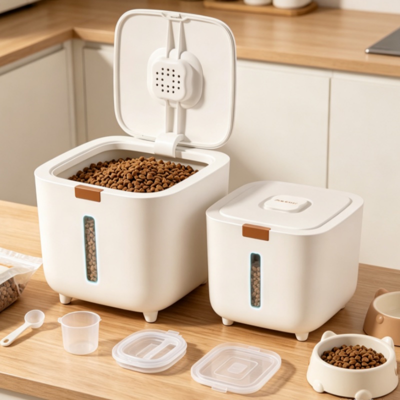 صندوق تخزين طعام الحيوانات الأ - مراجعة Food Storage Pet وسعره
