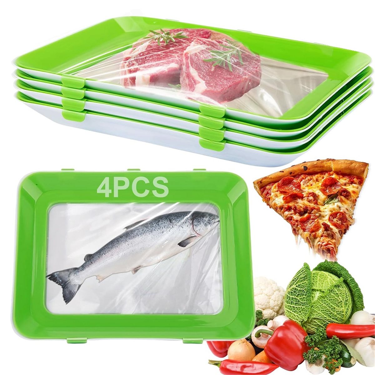 4 قطع من صواني تخزين الطعام ال - مراجعة Food Storage Technology وسعره