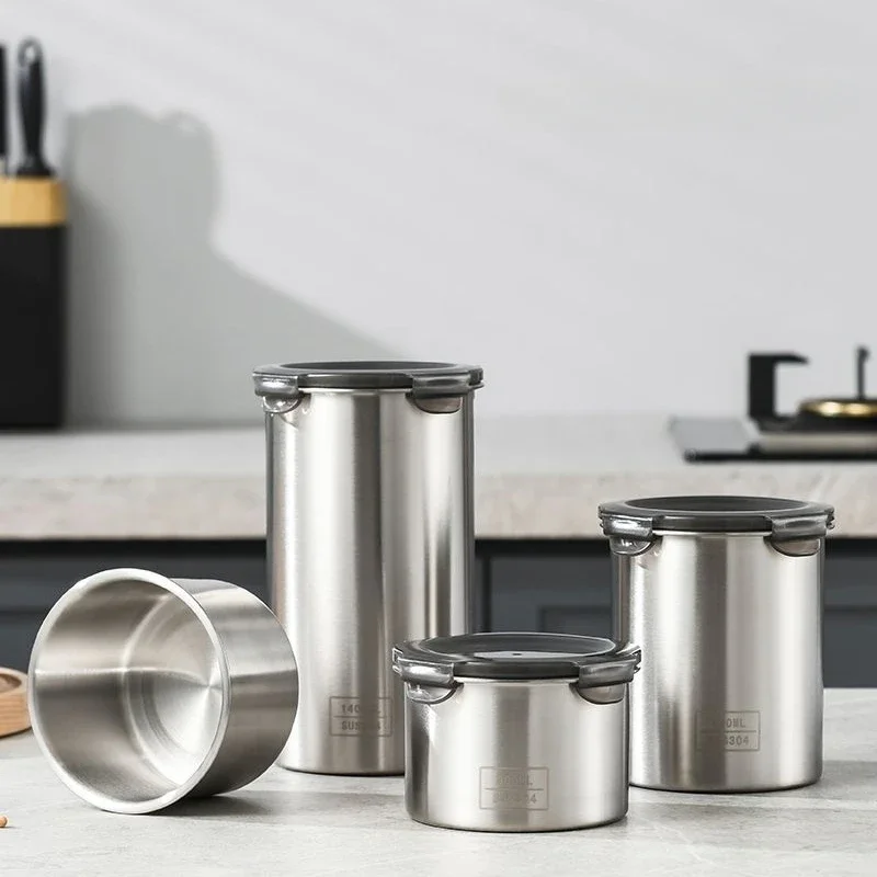 304 حاوية محكمة الغلق من الفول - مراجعة Food Storage Metal Box وسعره