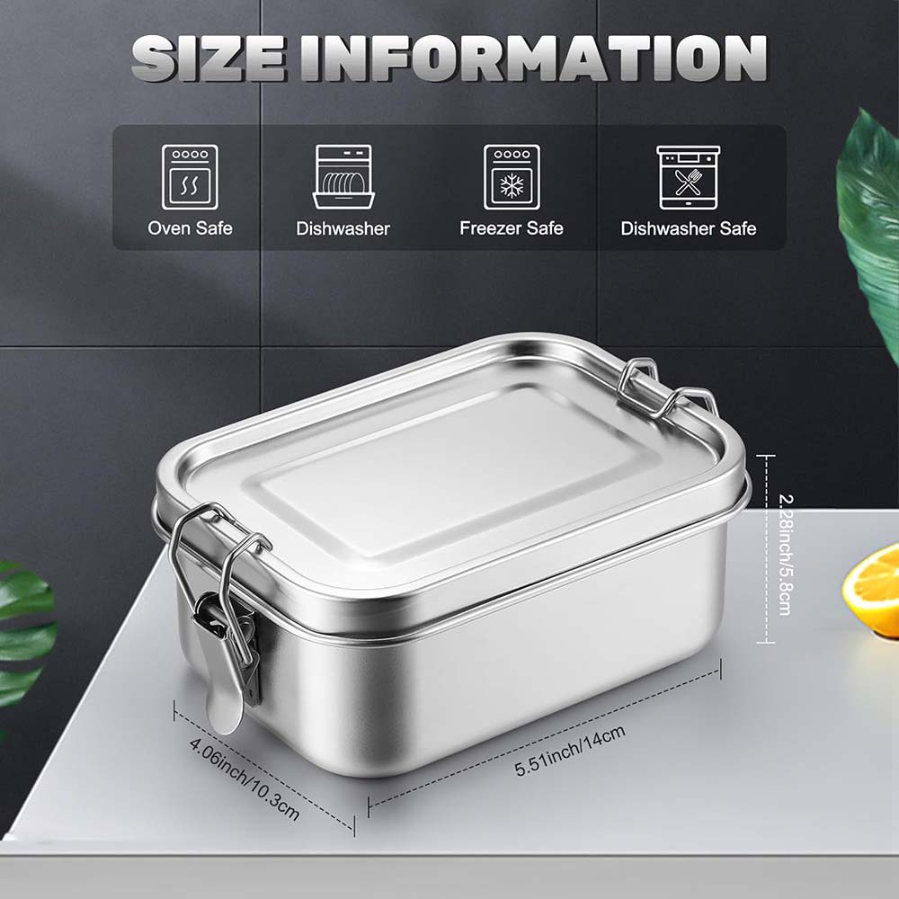 4 قطعة صندوق بينتو من الفولاذ  - مراجعة Food Storage With Lock وسعره