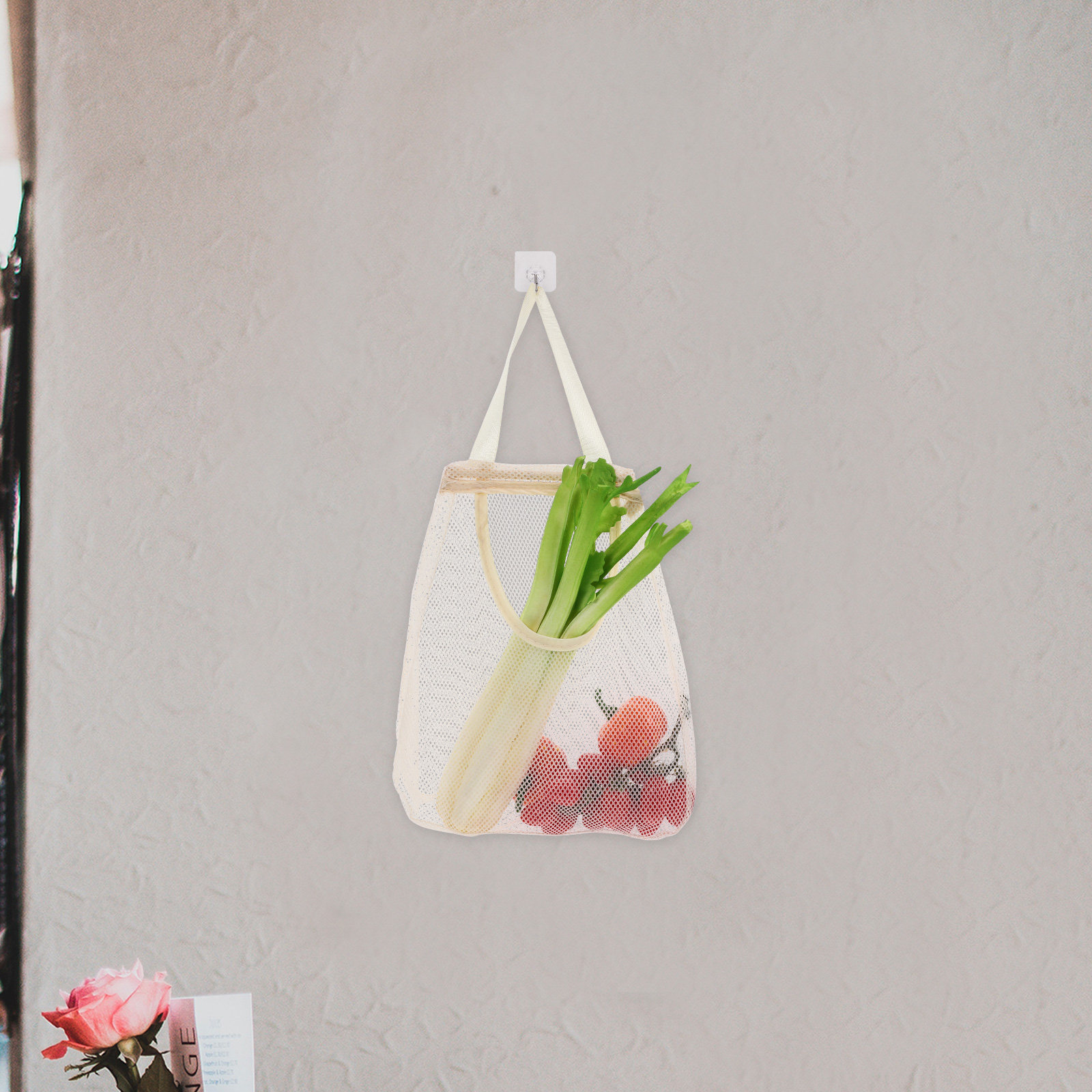 5 قطع من أكياس الشبك المعلقة ل - مراجعة Produce Bag Reusable Mesh وسعره