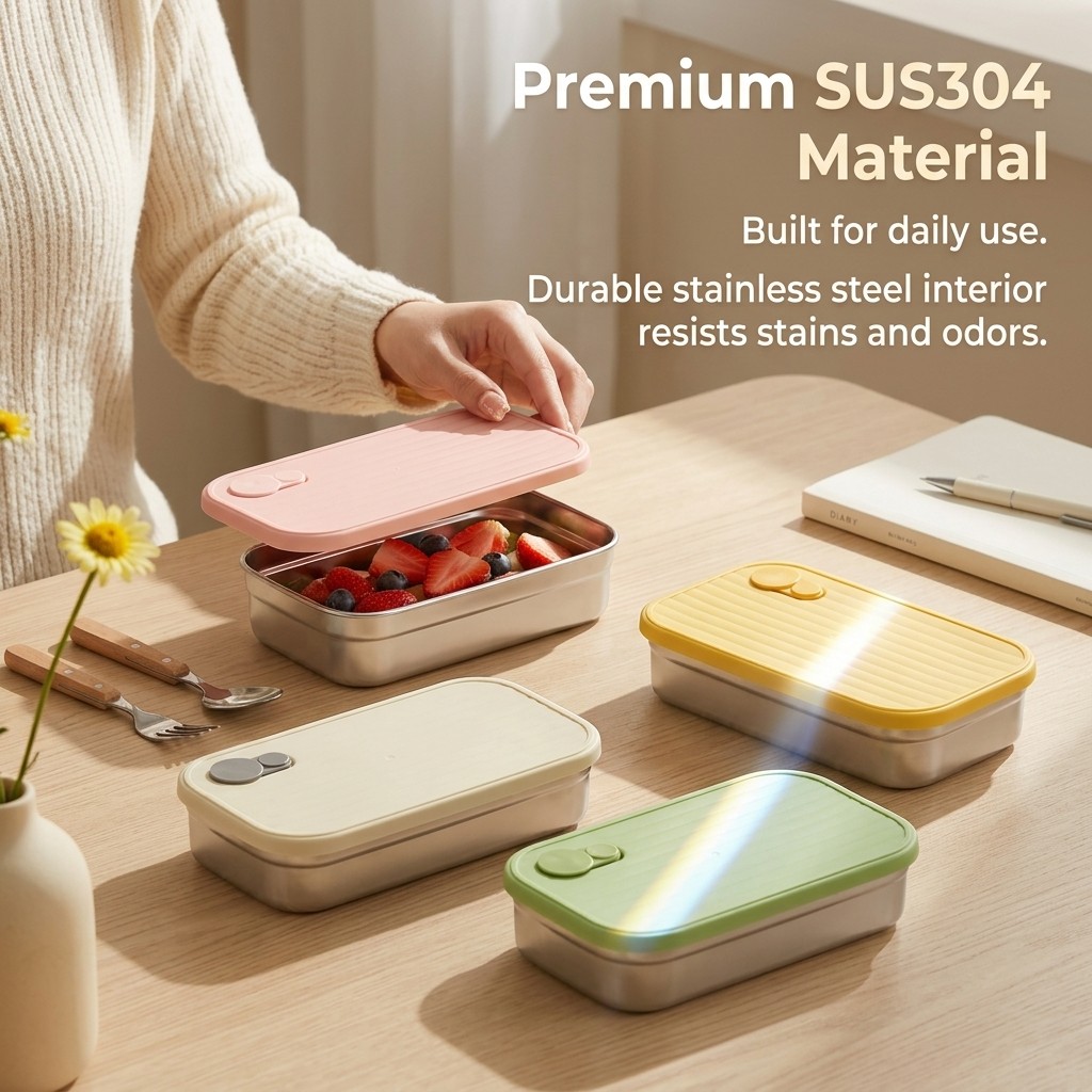 صندوق غداء من الفولاذ المقاوم  - مراجعة Food Storage Metal Box وسعره