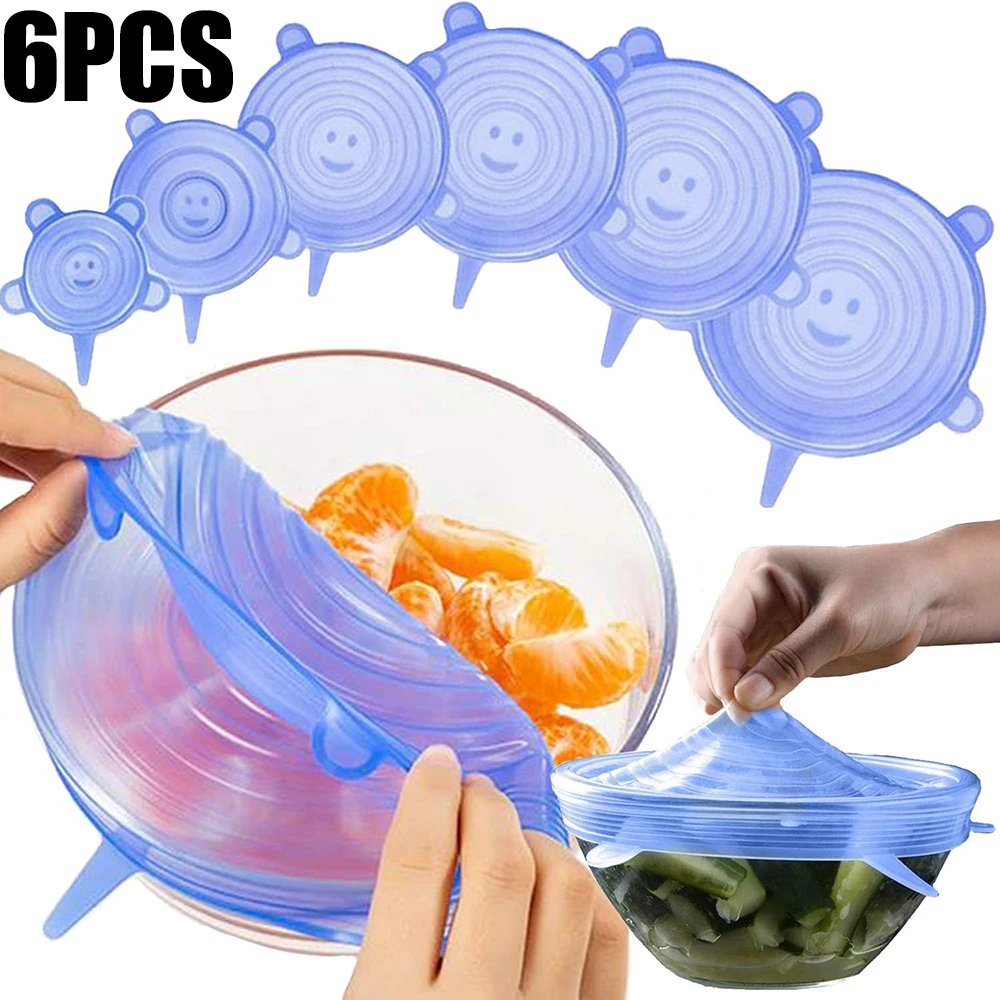 6 قطع من أغطية أوعية السيليكون - مراجعة Silicone Stretch Lid وسعره