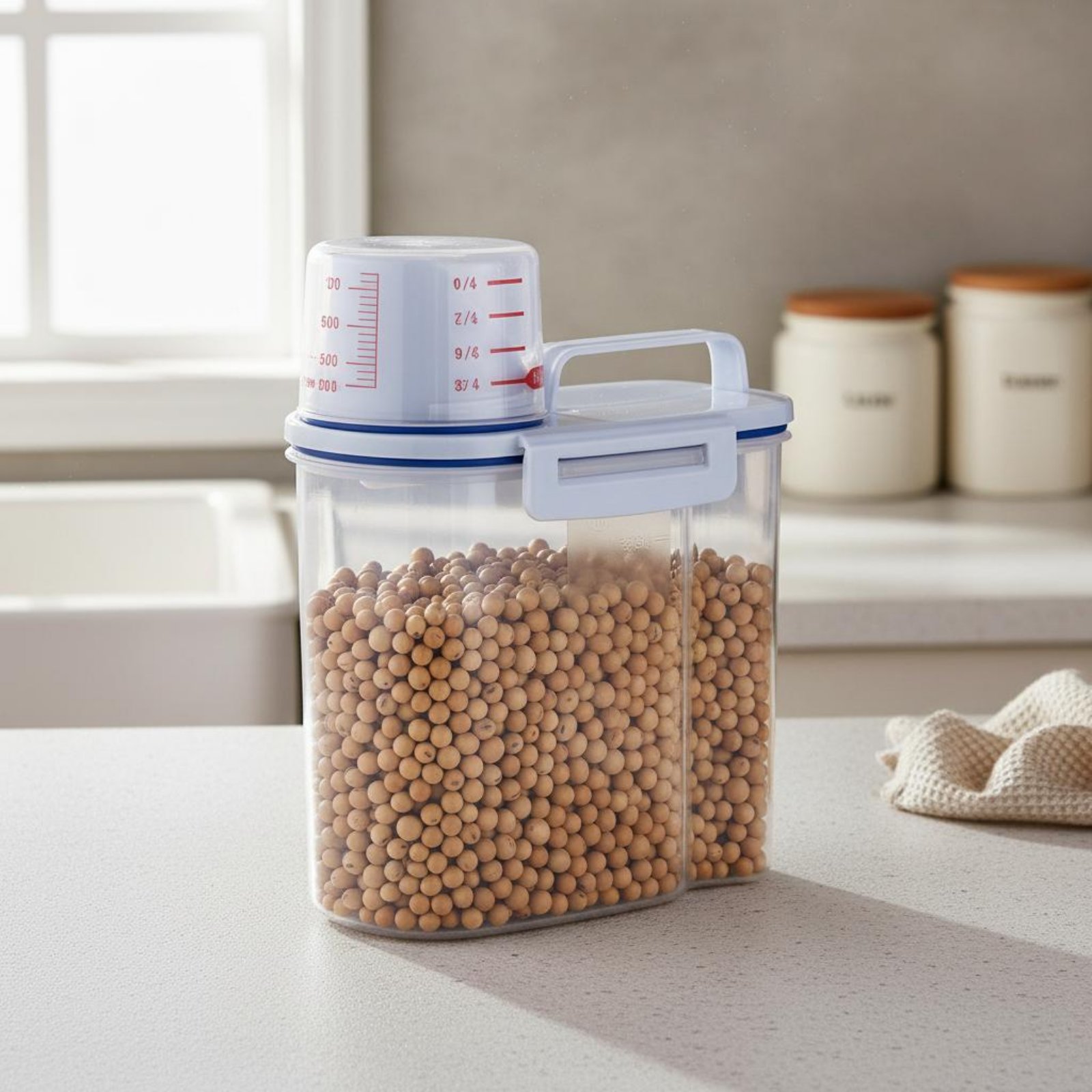 حاوية تخزين الأرز الآمنة مع مق - مراجعة Food Storage Safe وسعره