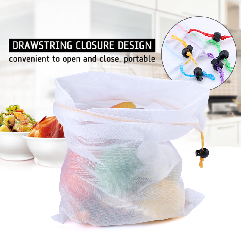 3/9/15 قطعة قابلة لإعادة الاست - مراجعة Produce Bag Reusable Mesh وسعره