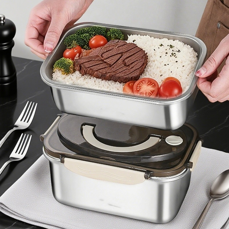 صندوق غداء كبير السعة من الفول - مراجعة Food Storage Metal Box وسعره
