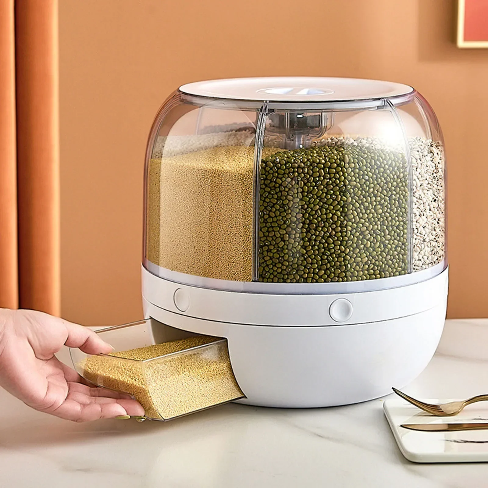 6 مقصورة 360 °   حاوية تخزين ط - مراجعة Food Storage Pantry وسعره