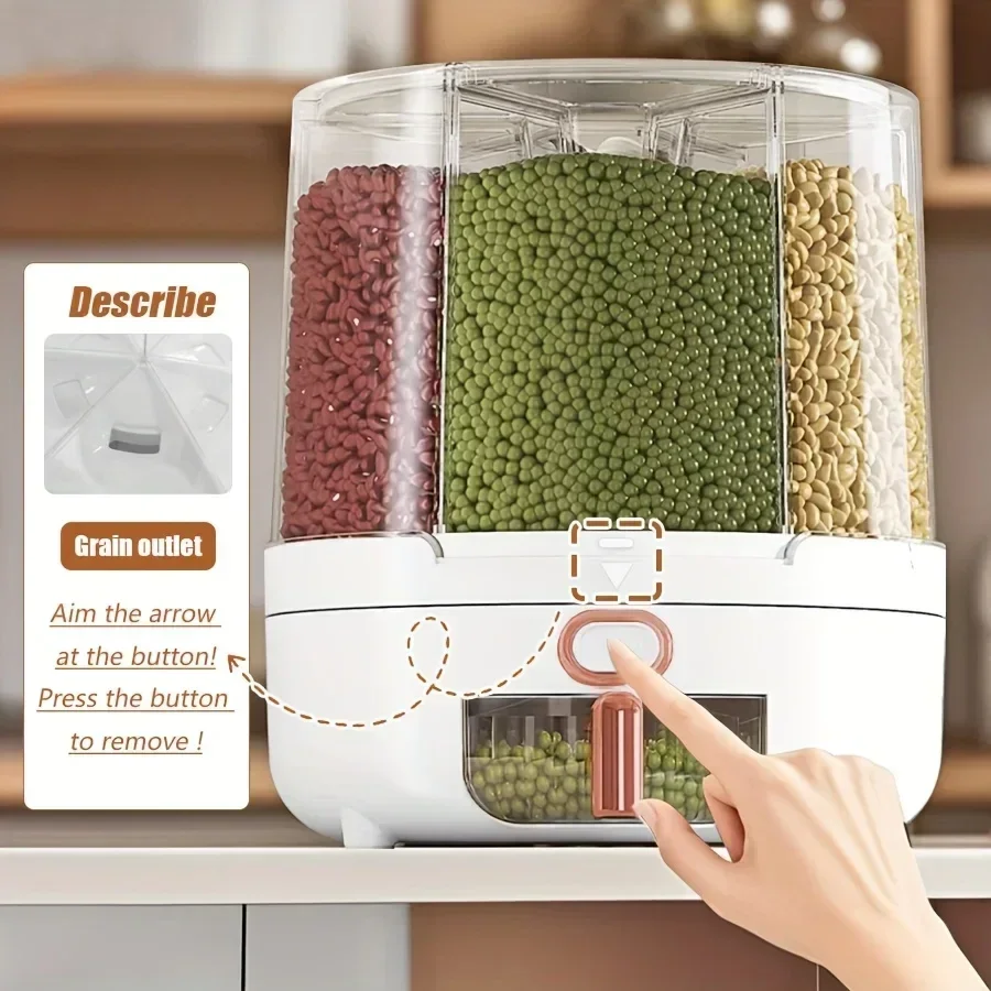 6 مقصورة 360 °   حاوية تخزين ط - مراجعة Food Storage Pantry وسعره