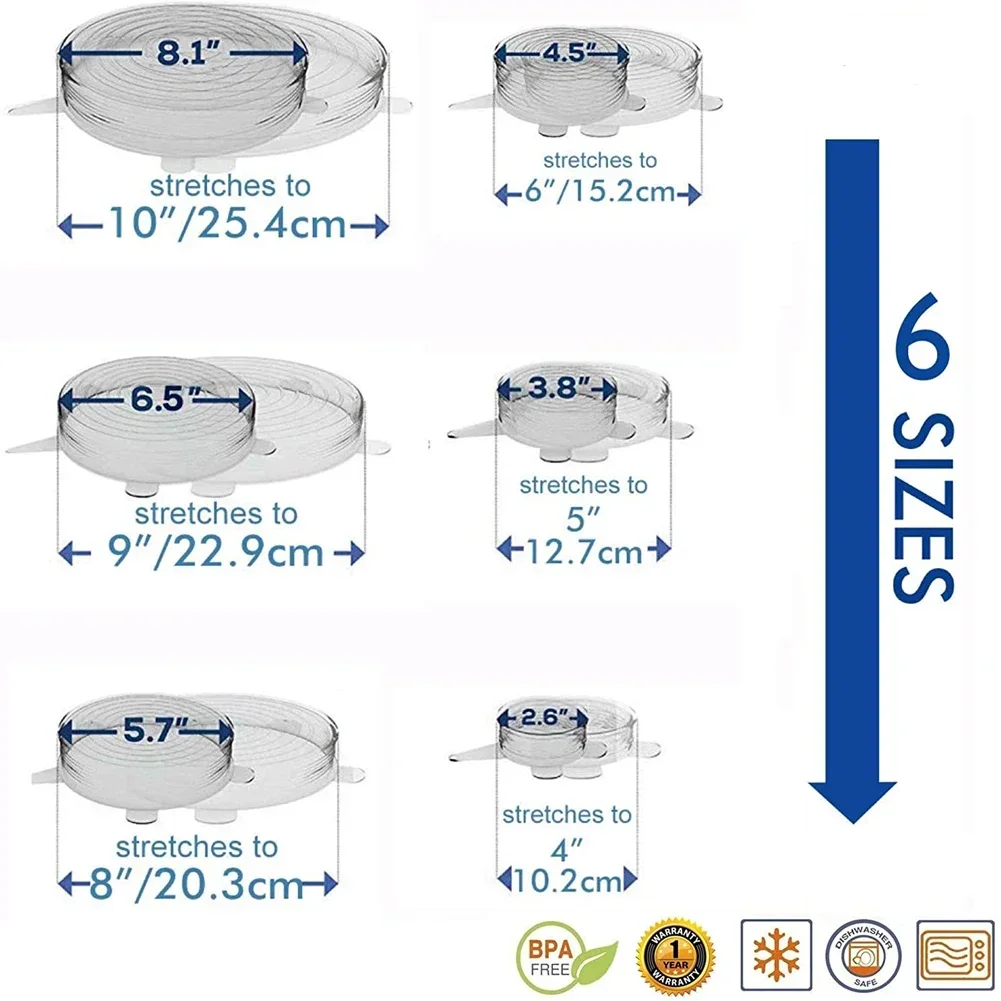 غطاء أواني المطبخ العالمي ، تن - مراجعة Silicone Stretch Lid وسعره