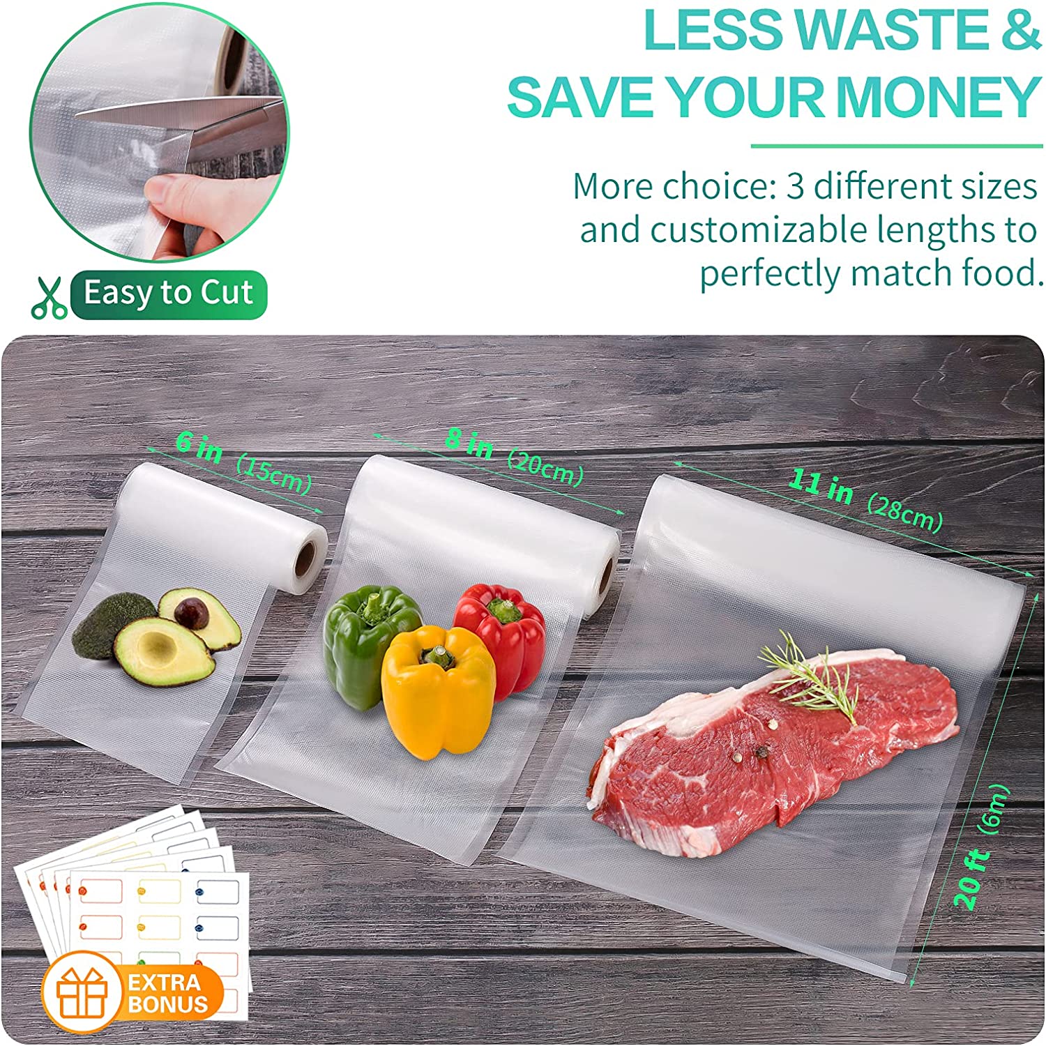 أكياس مطبخ للتفريغ الهوائي، أك - مراجعة Vacuum Sealer Bag وسعره