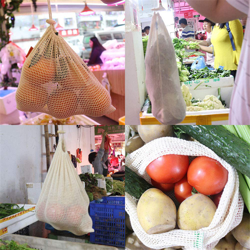 أكياس شبكية قطنية قابلة لإعادة - مراجعة Produce Bag Reusable Mesh وسعره