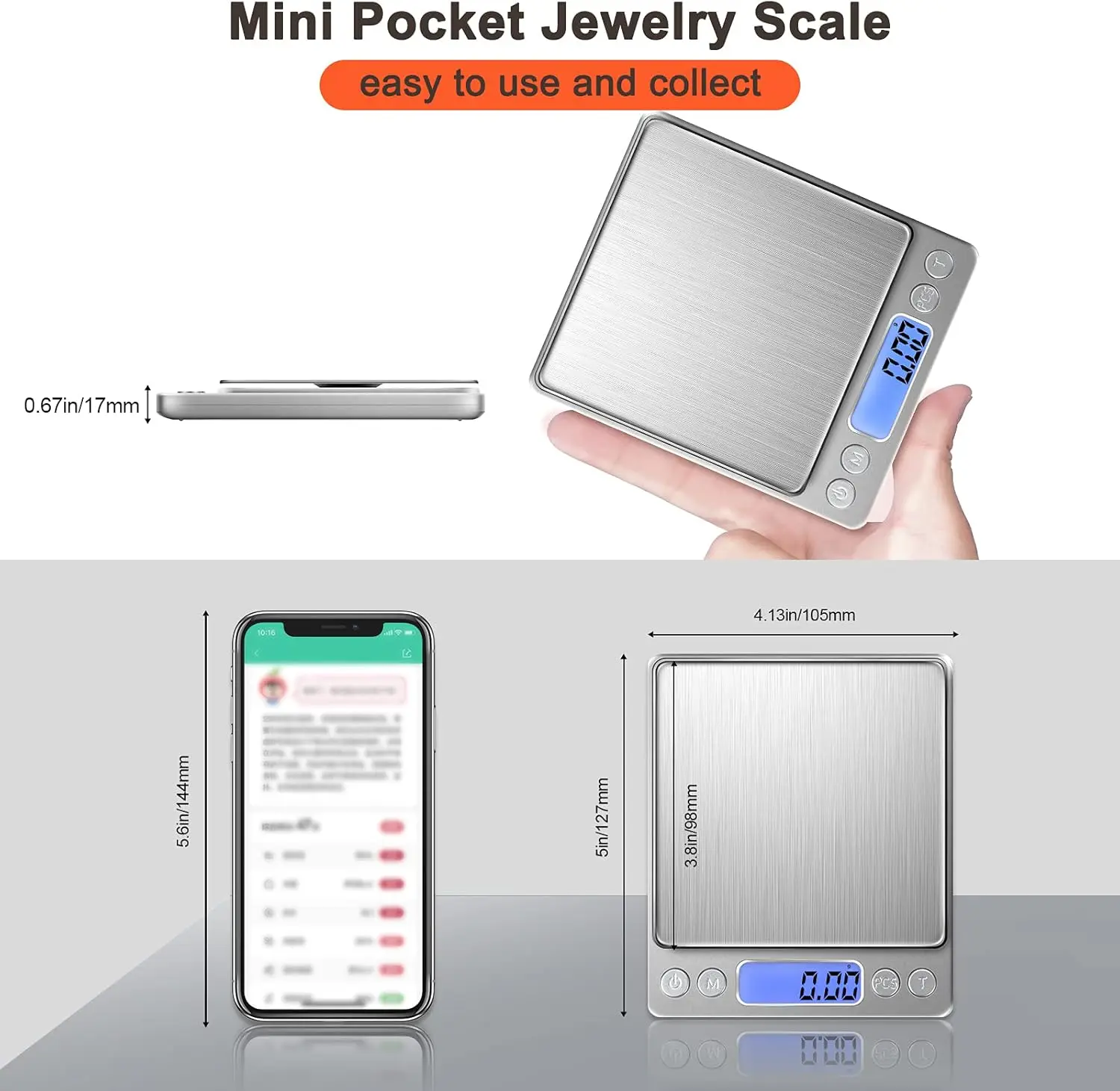 LCD مقياس المجوهرات الرقمية 3  - مراجعة Food Storage Table وسعره