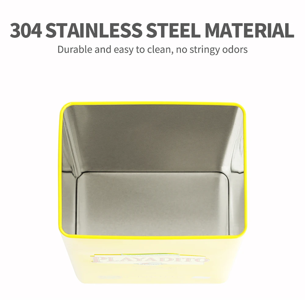منظم مطبخ بغطاء ، برطمانات تخز - مراجعة Food Storage Metal Box وسعره