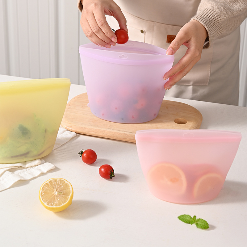حقيبة تخزين سيليكون ذاتية الإغ - مراجعة Food Storage Reusable Bags وسعره