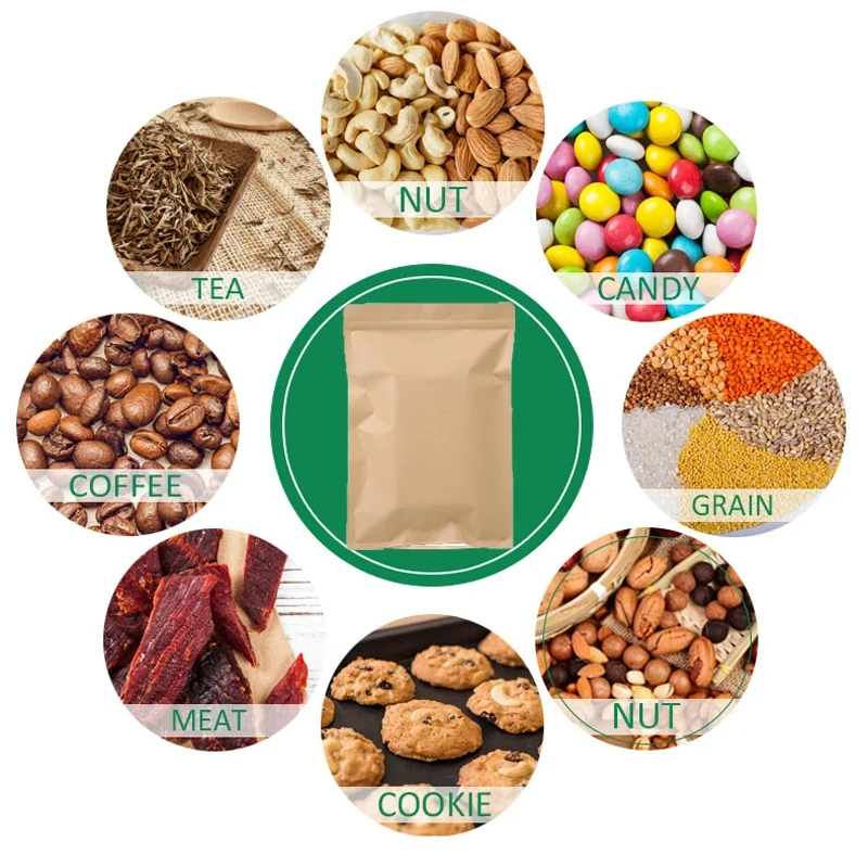 100 قطعة من أكياس الورق البني  - مراجعة Food Storage Reusable Bags وسعره