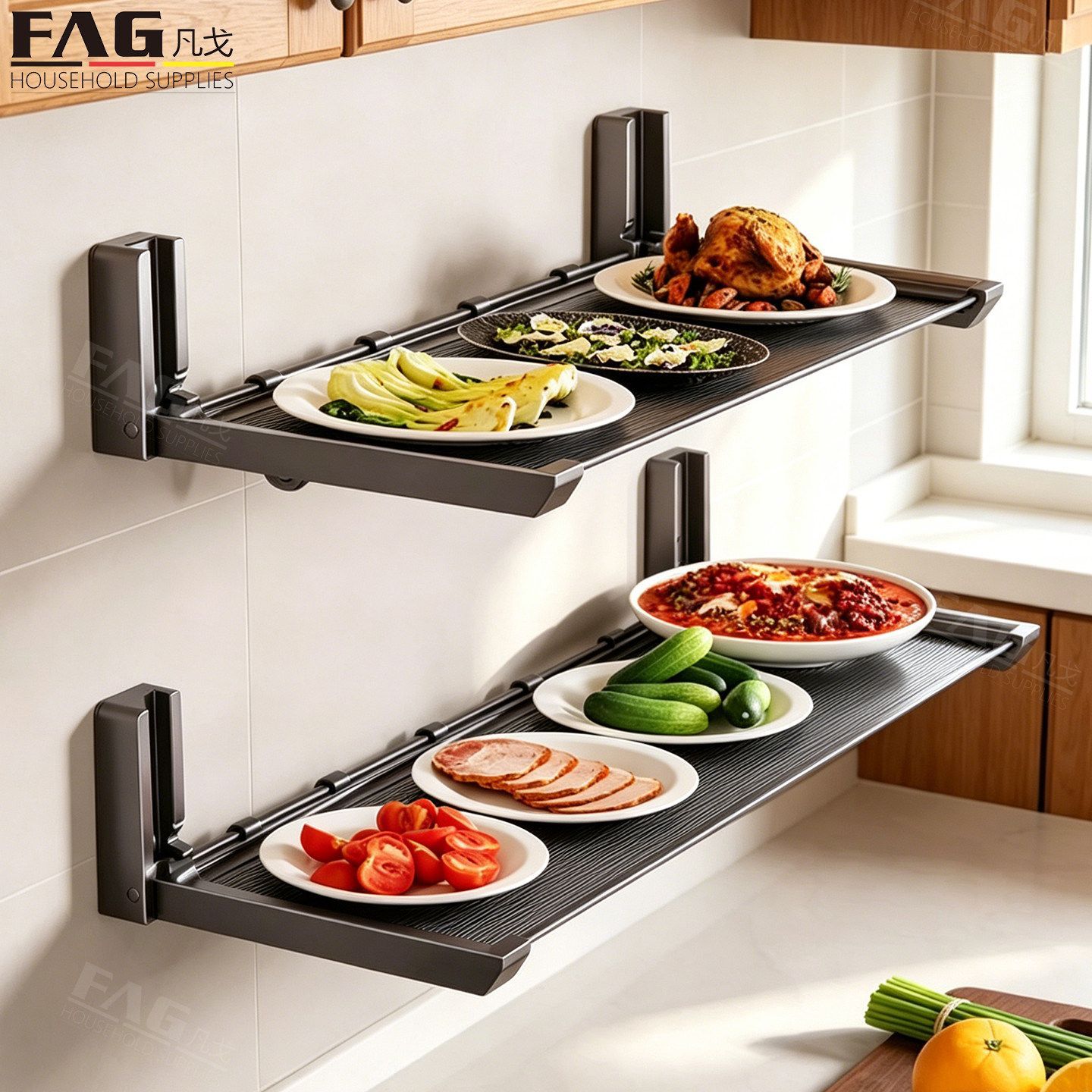 منظم مطبخ بقاعدة شفط بدون حفر، - مراجعة Best Food Storage وسعره