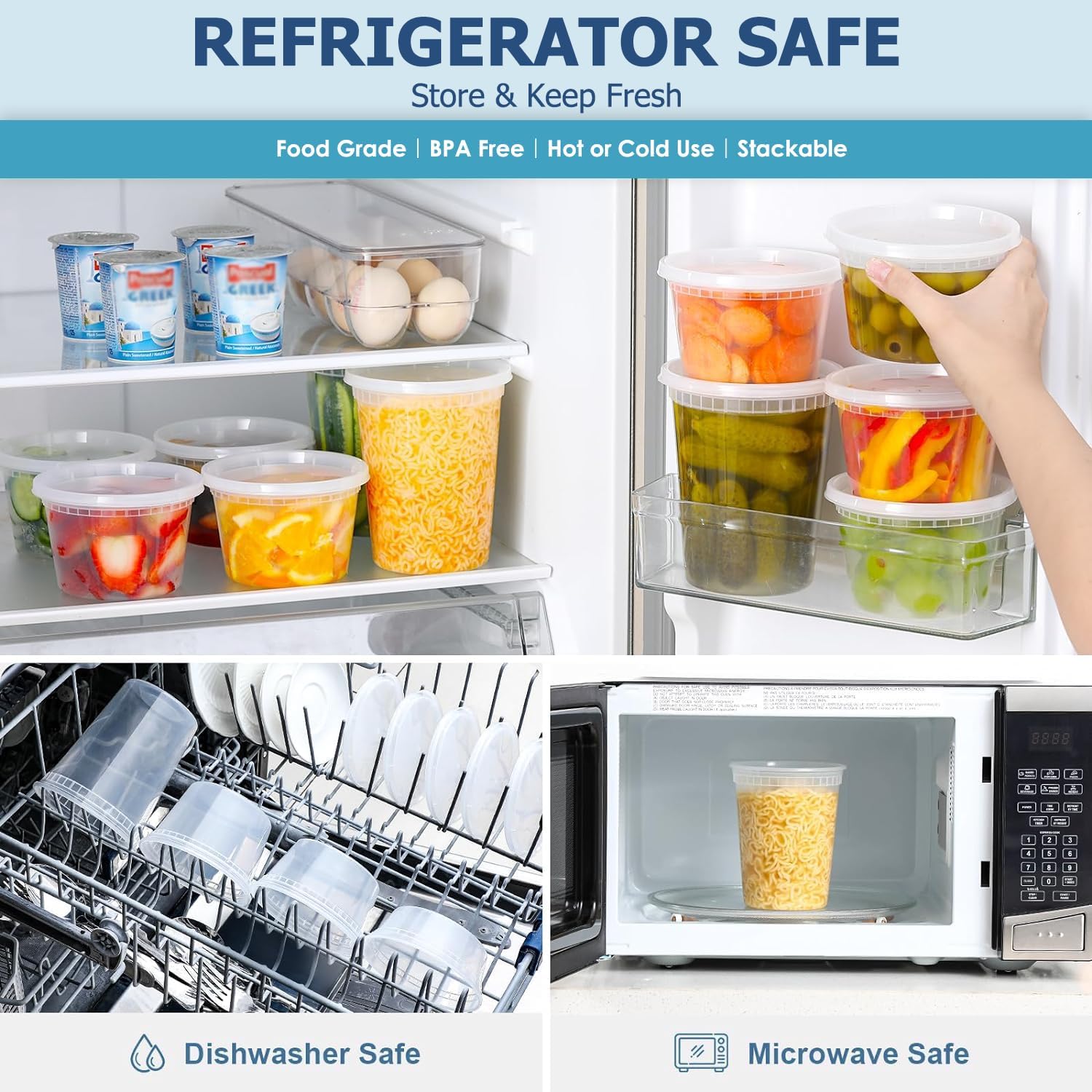 24 قطعة من حاويات تخزين الطعام - مراجعة Food Storage Freezer Containers وسعره