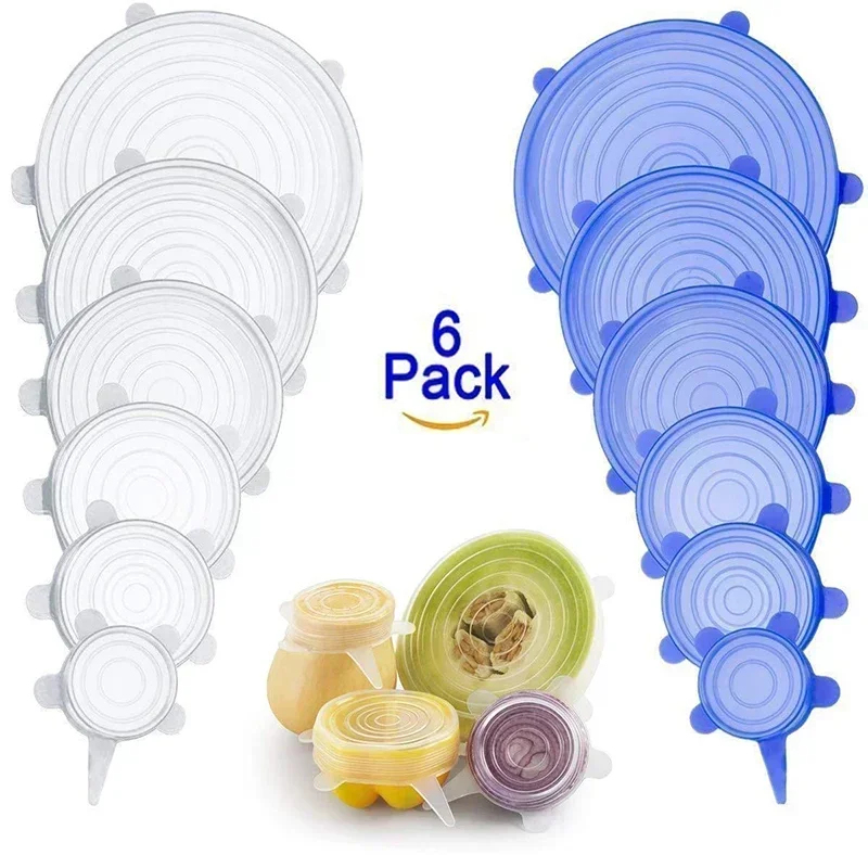 6/12 قطعة غطاء سيليكون مرن قاب - مراجعة Silicone Stretch Lid وسعره