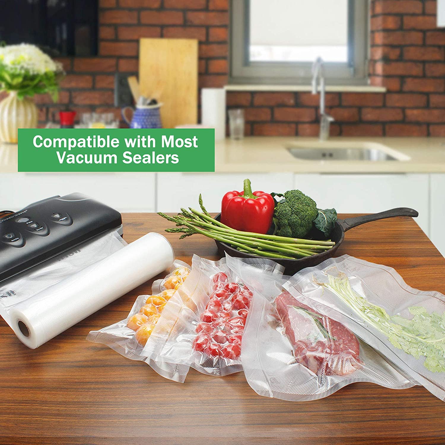 أكياس مكنسة كهربائية للأغذية أ - مراجعة Vacuum Sealer Bag وسعره