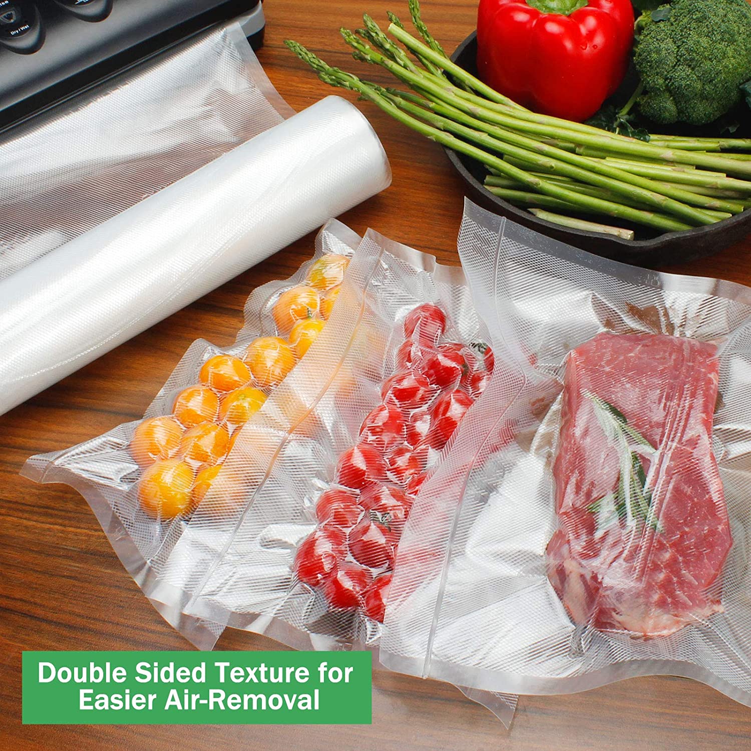 أكياس مكنسة كهربائية للأغذية أ - مراجعة Vacuum Sealer Bag وسعره