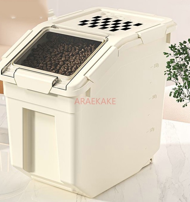 دلو تخزين أغذية الحيوانات الأل - مراجعة Food Storage Pet وسعره