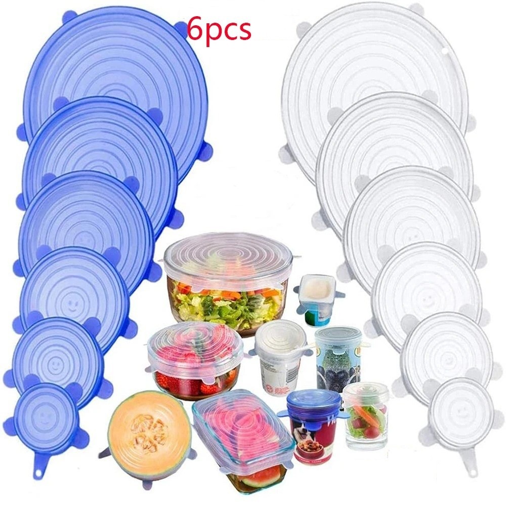 6 قطع أغطية سيليكون قابلة لإعا - مراجعة Silicone Stretch Lid وسعره