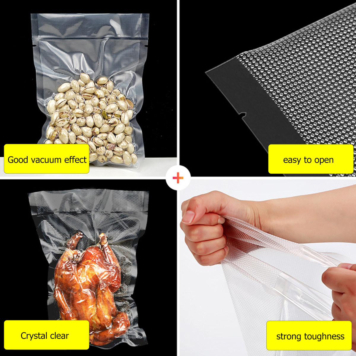 100 قطعة من أكياس التخزين الشف - مراجعة Vacuum Sealer Bag وسعره