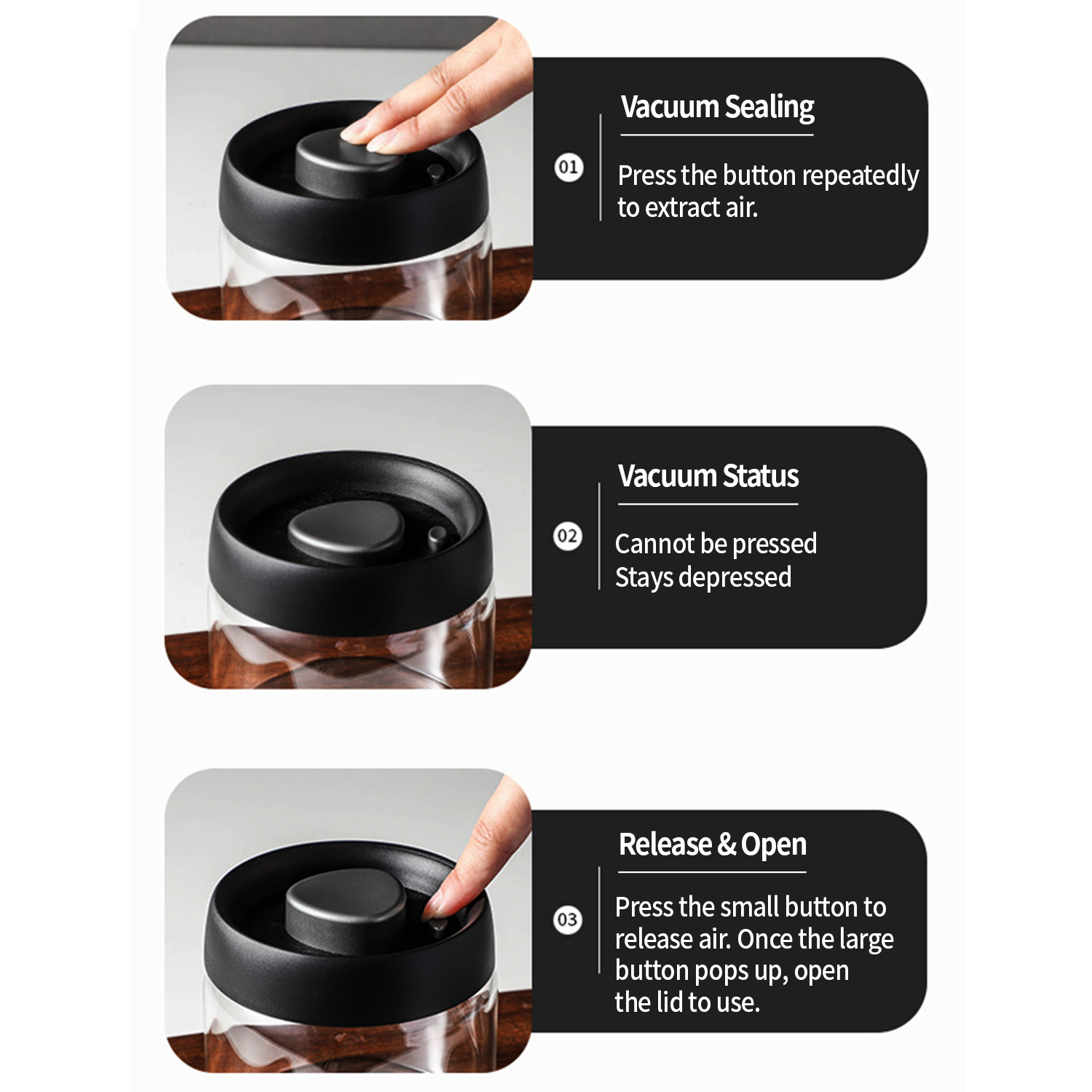 وعاء قهوة زجاجي محكم الإغلاق م - مراجعة Food Storage Vacuum وسعره