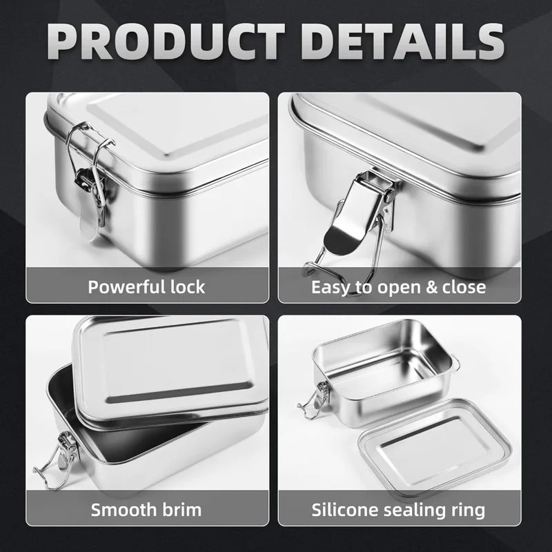 علبة طعام من الفولاذ المقاوم ل - مراجعة Food Storage Metal Box وسعره