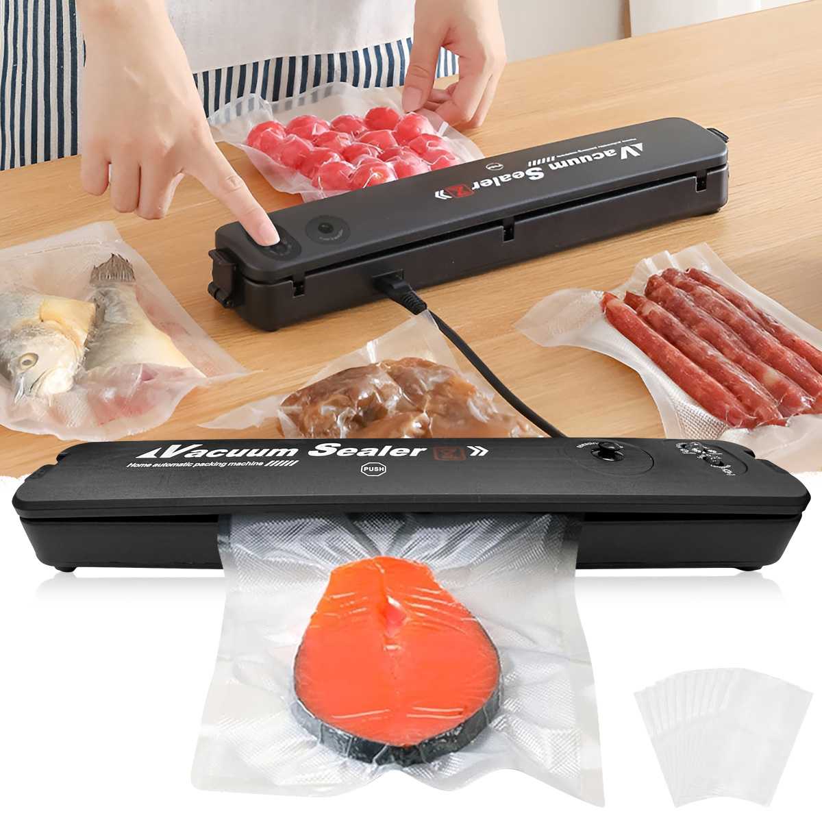 آلة تغليف الطعام بالتفريغ الهو - مراجعة Vacuum Sealer Bag وسعره