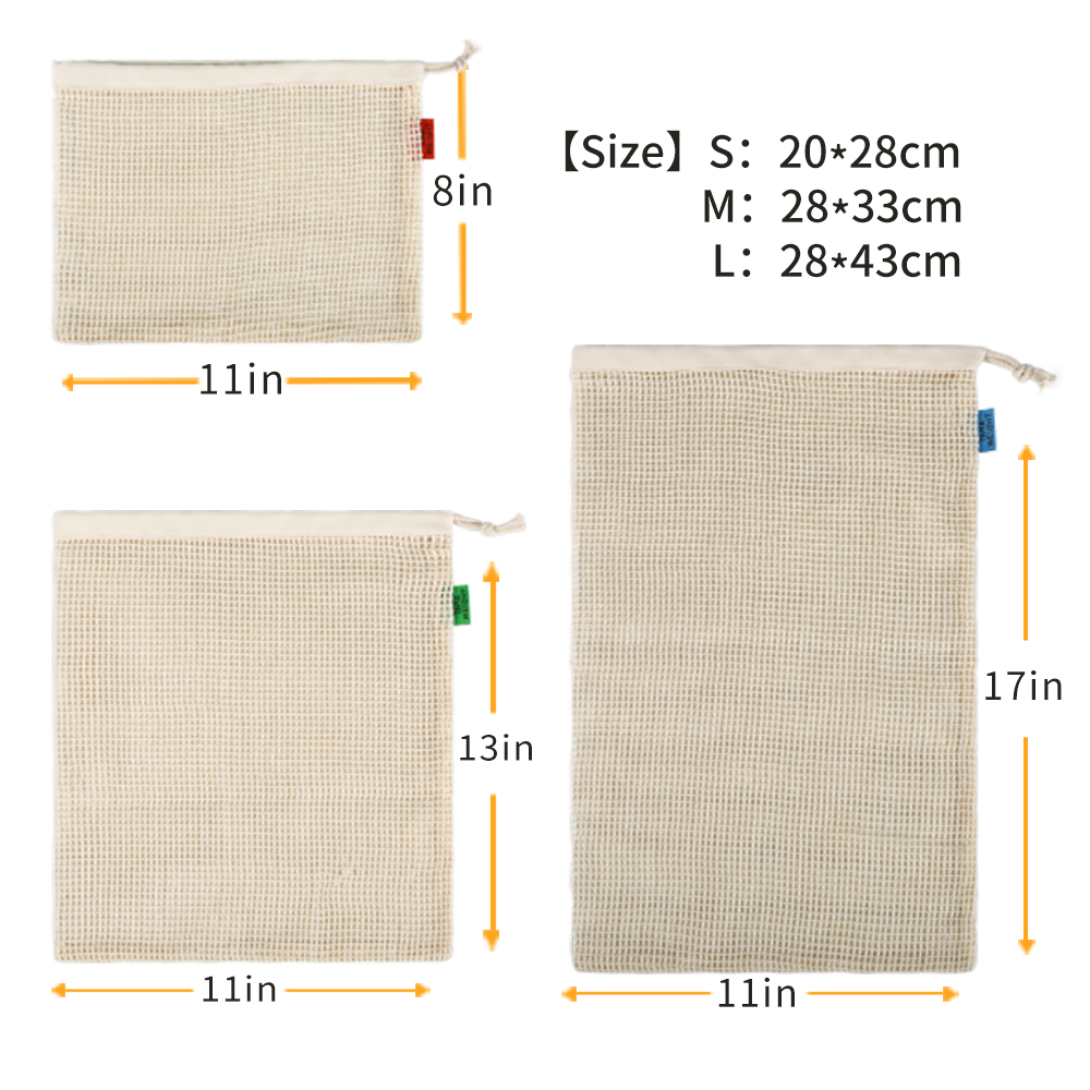 حقيبة إنتاج من القطن العضوي قا - مراجعة Produce Bag Reusable Mesh وسعره