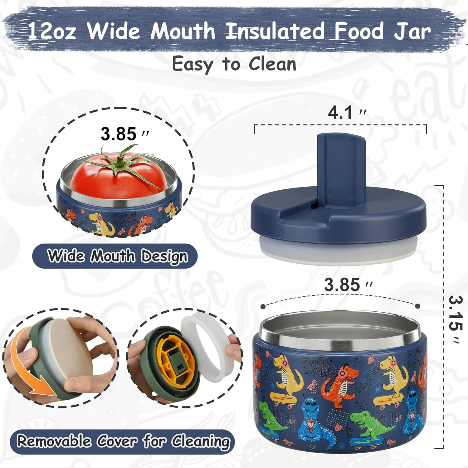 وعاء طعام معزول حراريًا سعة 12 - مراجعة Food Storage Vacuum وسعره