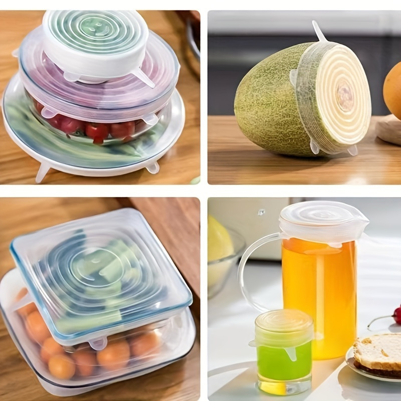 6 قطع أغطية سيليكون قابلة لإعا - مراجعة Silicone Stretch Lid وسعره